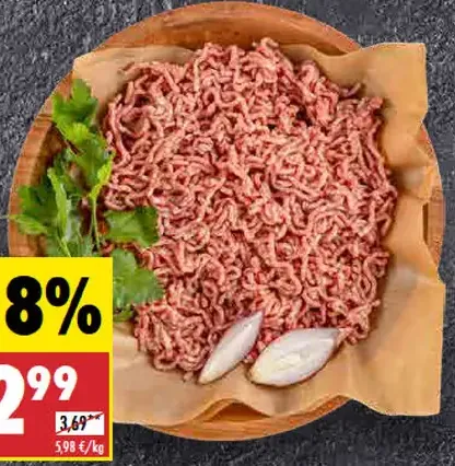 Mleté mäso zmes bravčového a hovädzieho