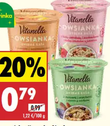 Vitanella Ovsená kaša v kelímku