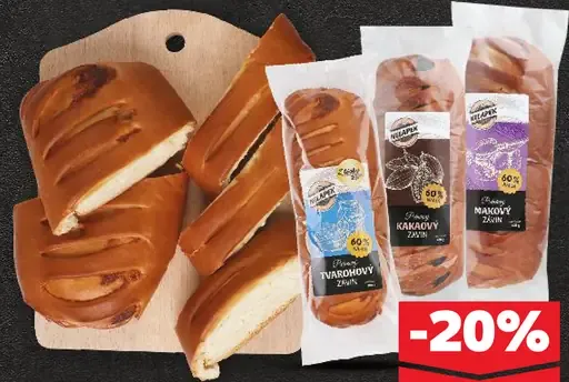 Prémiový závin rôzne druhy