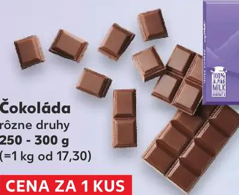 Čokoláda rôzne druhy Milka
