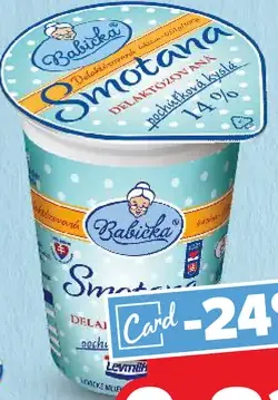 Babička Kyslá smotana 14% delaktozovaná