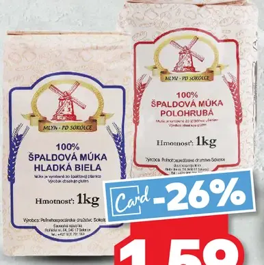 Mlýn Pohronský Špaldová múka