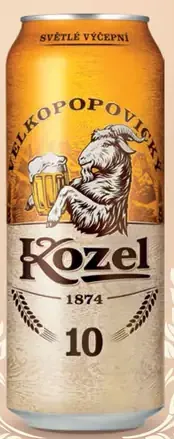 Velkopopovický Kozel pivo plechovka