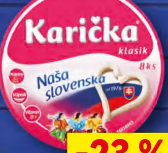Karicka prírodný tavený syr