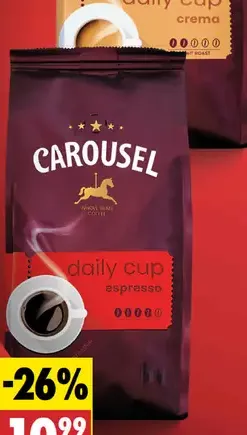 Káva zrnková espresso/crema Carousel