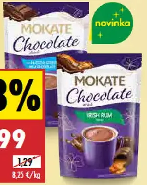 Mokate Čokoládový nápoj mliečna čokoláda/írsky rum