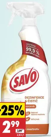 Sprejový čistič na kuchyne Savo