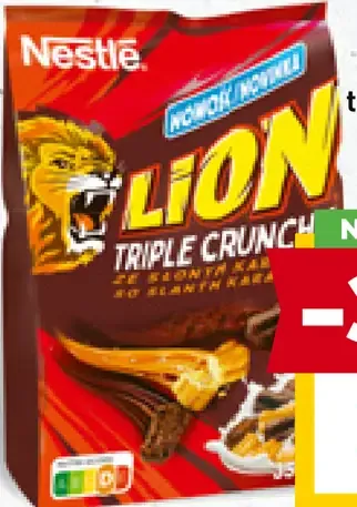 Nestlé Lion triple crunchy cereálie