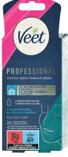 Veet PROFESSIONAL voskové pásky na tvár