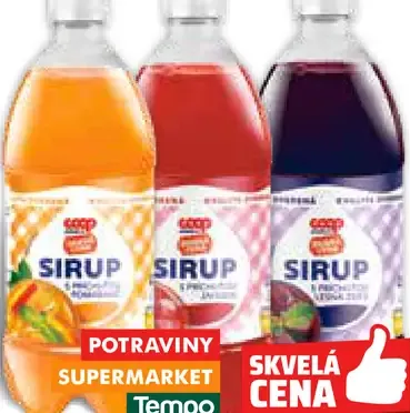Sirup 3 druhy