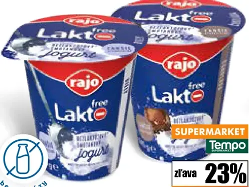 Rajo Laktóza free bezlaktózový smotanový jogurt rôzne druhy