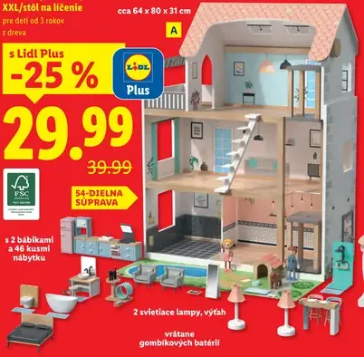 Lupilu Domček pre bábiky XXL/stôl na líčenie