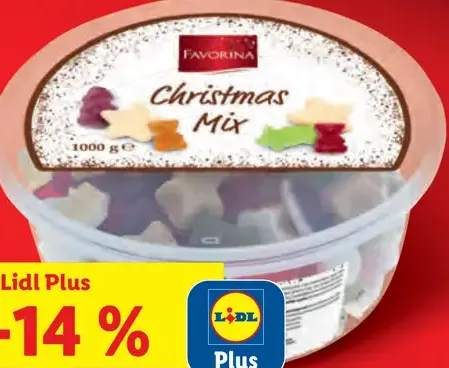 Favorina Vianočný mix gumených cukríkov