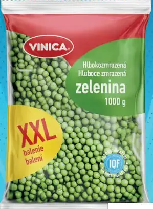 Vinica jemný zelený hrášok mrazený