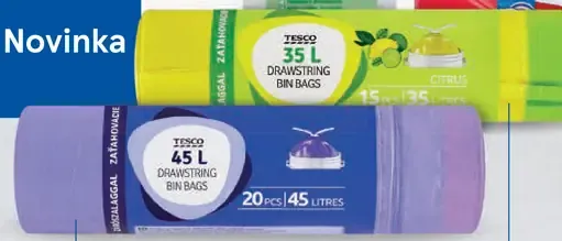 Tesco zaťahovacie vrecia na odpad citrus