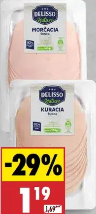Delisso Nature Kuracia šunka/Morčacia šunka 92%