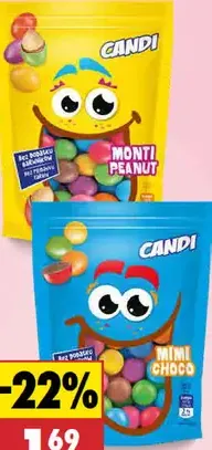Monti CANDI Dračie čokoládové Mimi/dražované arašidy