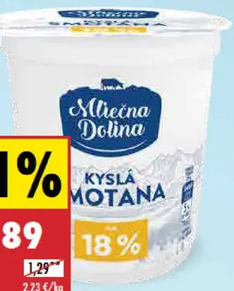 Kyslá smotana Mliečna dolina