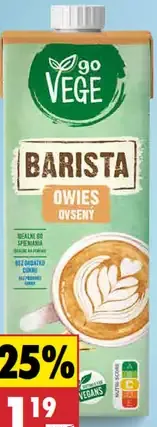 Rastlinný nápoj ovsený Barista Go Vege