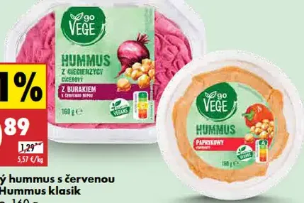 Go Vege Cícerový hummus s červenou repou/Hummus klasik