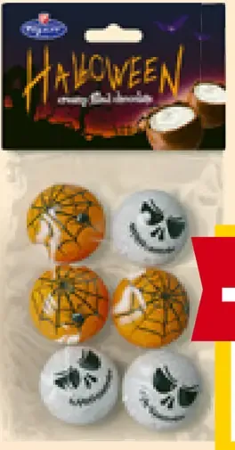 Čokoládové plnené guľky Halloween