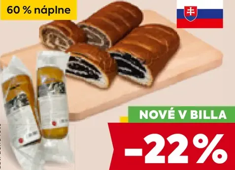 Závin s kakaovou a orechovou náplňou