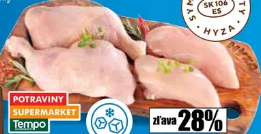 Kuracie rezne + kuracie stehnenné štvrté chladené