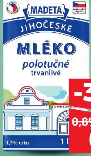 Madeta Mlieko polotučné trvanlivé