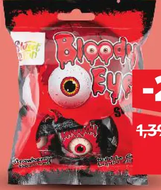 Bloody Eyes Žuvačky s jahodovou náplňou