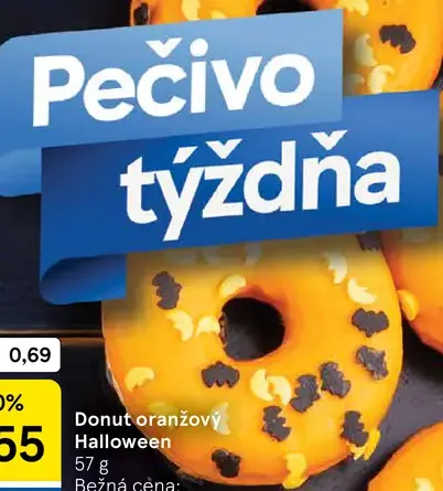 Donut oranžový Halloween