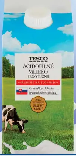 Tesco acidofilné mlieko