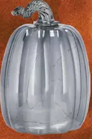 Sklenený lampáš tekvica s LED svetielkami