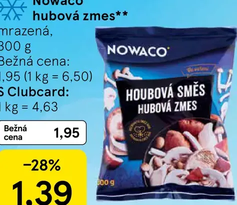 Nowaco hubová zmes mrazená