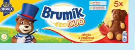 Opavia Brumík Duo vanilka a jahoda
