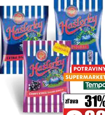 Hašlerky cukríky 3 druhy