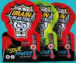 Brain Blasterz lízanka s kyslým práškom na namáčanie