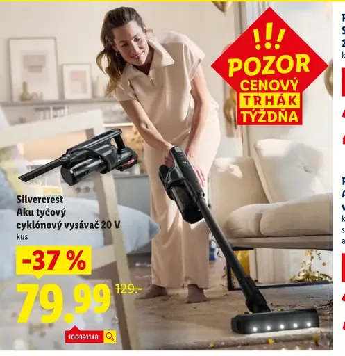 Silvercrest Aku tyčový cyklónový vysávač 20 V