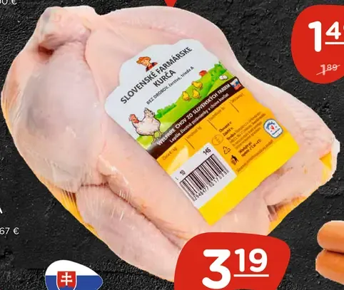 Kurča slovenské farmárske čerstvé