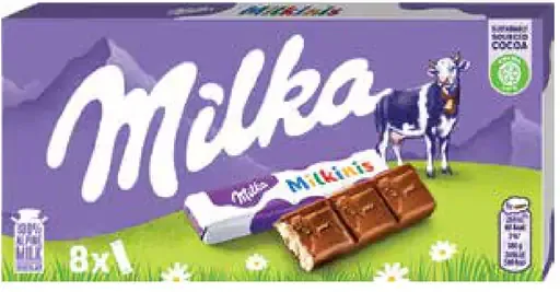 Milka Mliečna čokoláda z alpského mlieka a biela čokoláda