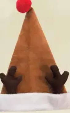 Vianočná čiapka so sobími parohmi