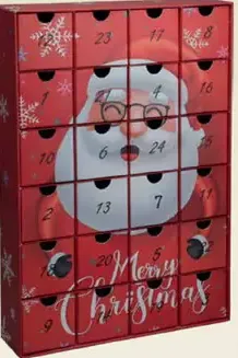 Adventný kalendár so zásuvkami