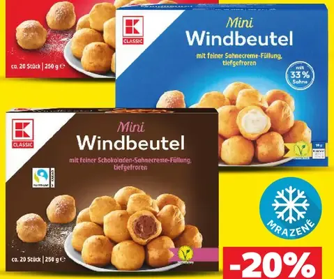 K-Classic Mini Windbeutel s vanilkovou plnkou