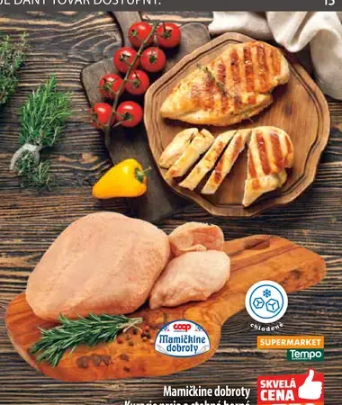 Coop Mamičkine dobroty Kuracie prsia a stehná horné s kosťou a kožou