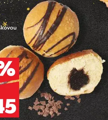 Šiška s kakaovo-orieškovou náplňou