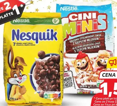 Nestlé Nesquik, Cini Minis cereálie