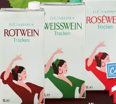 El Carisma vino rôzne druhy Španielsko červené biele ružové víno 1l