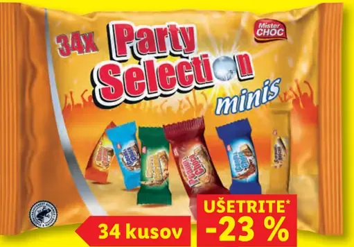 Mister Choc Party Selection minis čokoládové tyčinky