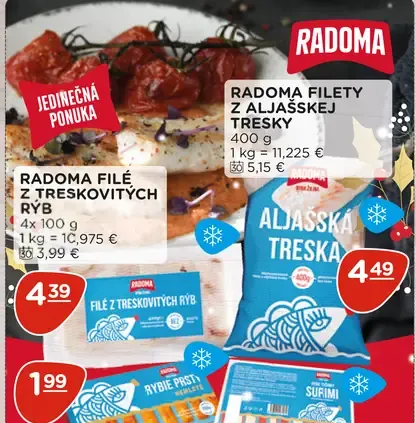 Radoma Filety z aljašskej tresky