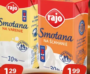 Rajo Smotana na varenie trvanlivá