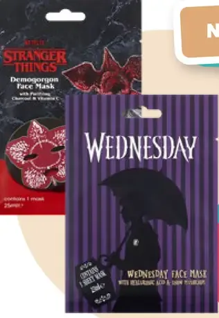 Wednesday/Stranger Things pleťová maska